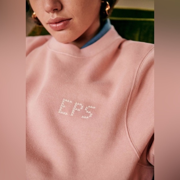 NWT Sézane Calvin Sweatshirt in Blush - Picture 2 of 7